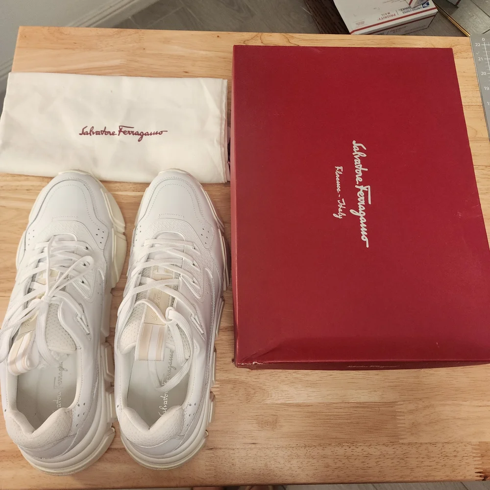 Salvatore Ferragamo White Sneakers - Picture 11 of 12
